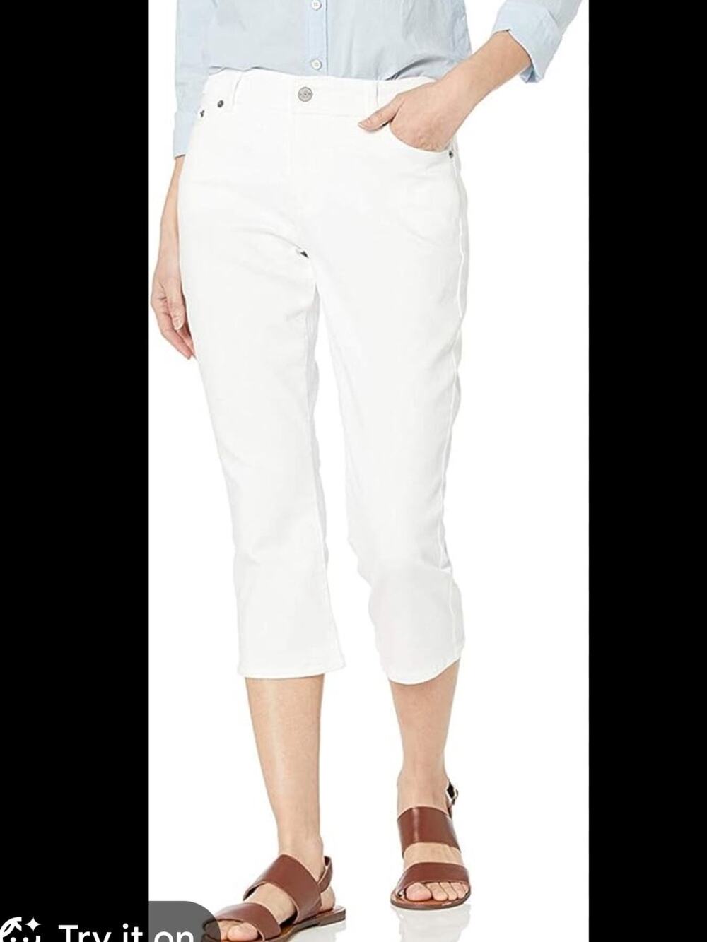 Riveted by Lee White Denim Capri Pants